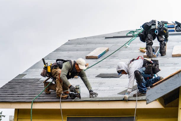 Professional Gutter Installation technician working in Broad Top, PA